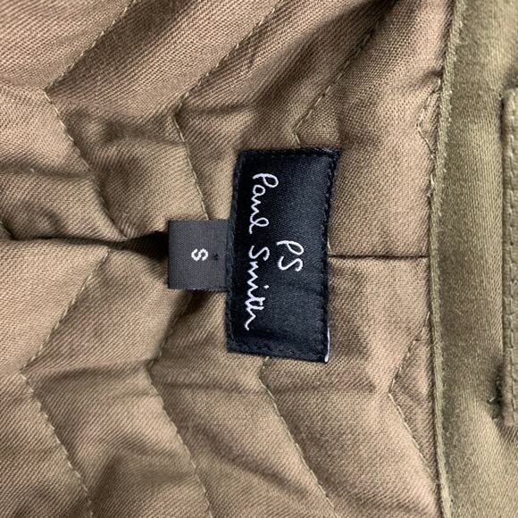 PS by PAUL SMITH Size S Olive Cotton Double Breasted Peacoat - Picture 7 of 8